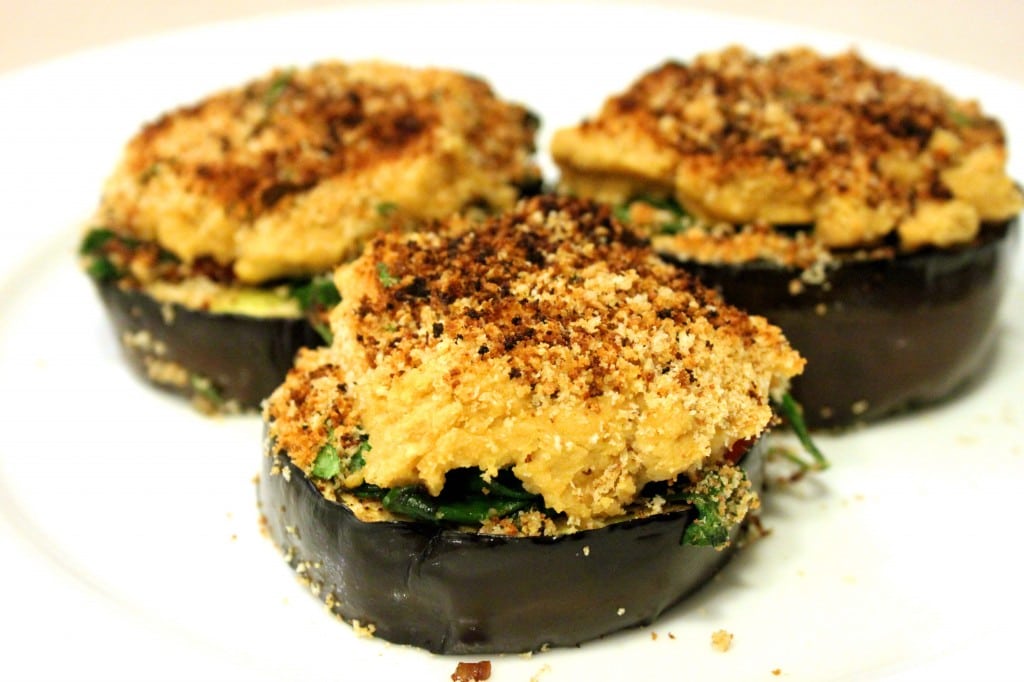 Eggplant Hummus Medallions by @JesseLWellness #vegetarian