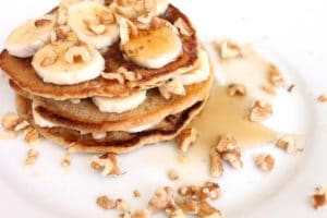 Stack'em High Spelt Pancakes by @JesseLWellness #vegetarian
