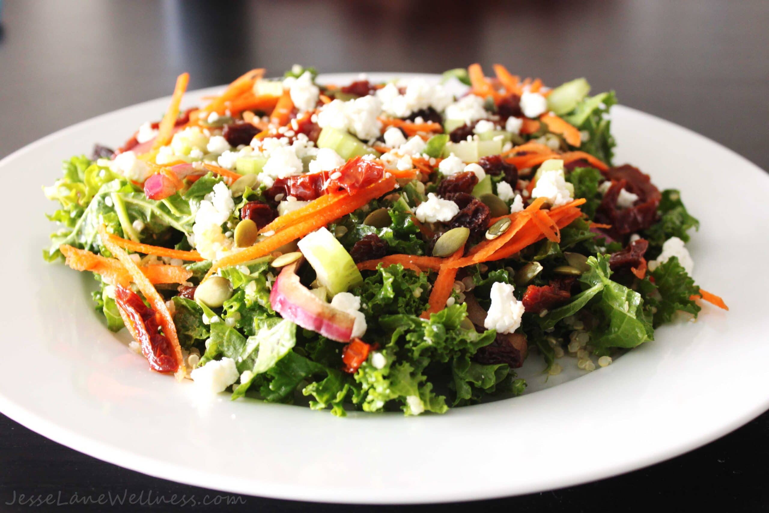 Curry Kale Quinoa Salad (gluten free, vegetarian) by 