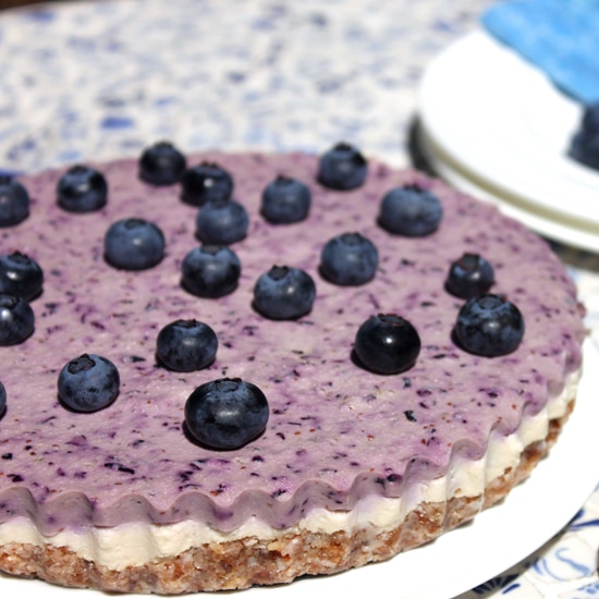Raw Blueberry Cheesecake by Jesse Lane Wellness