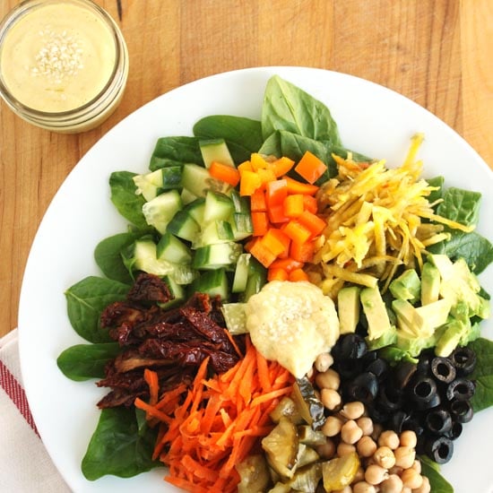 Rainbow Salad with Tahini Dressing by Jesse Lane Wellness