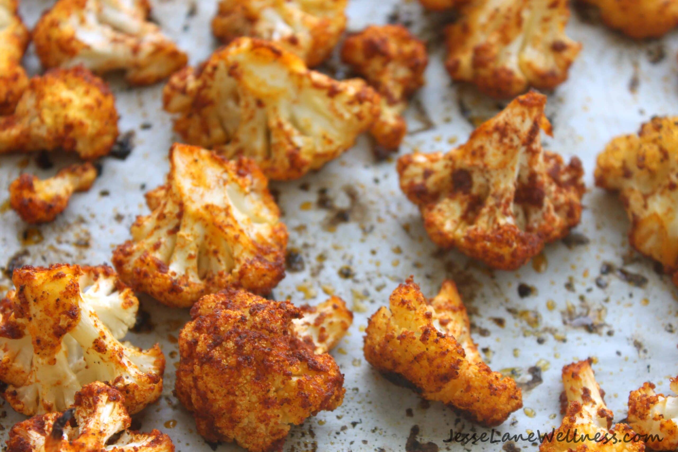 Roasted Curry Cauliflower Recipe by Jesse Lane Wellness