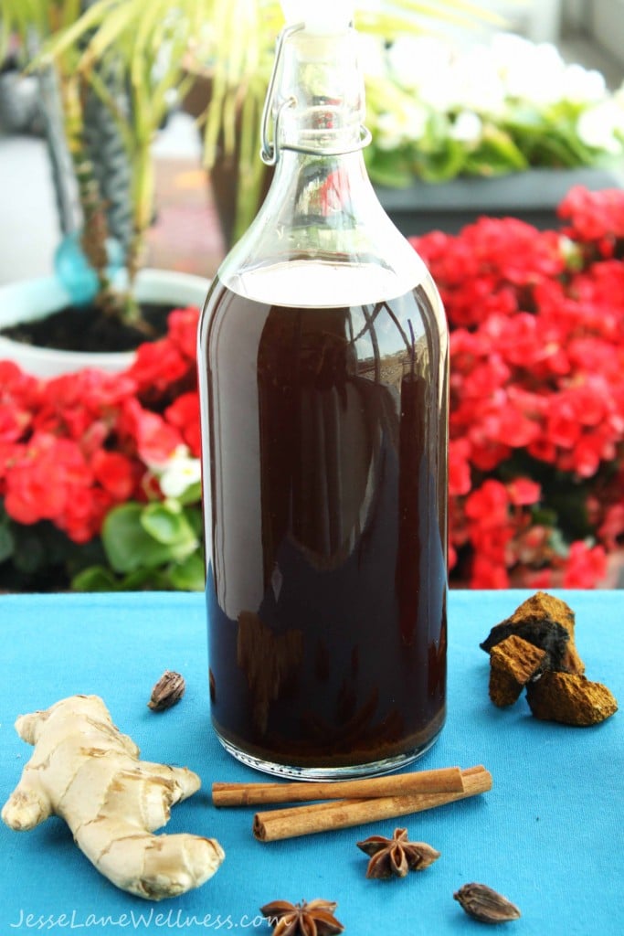 chaga mushroom tea recipes by @jesselwellness #chaga #drink