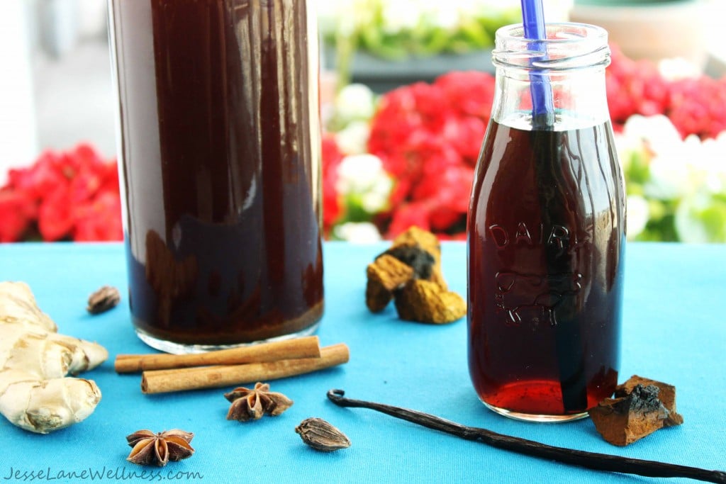 chaga mushroom tea recipes by @jesselwellness #chaga #mushroomtea