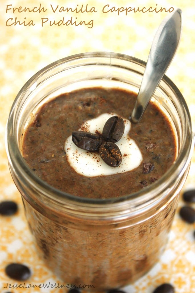 French Vanilla Cappuccino Chia Pudding by @jesselwellness #chiapudding #PurelyInspired