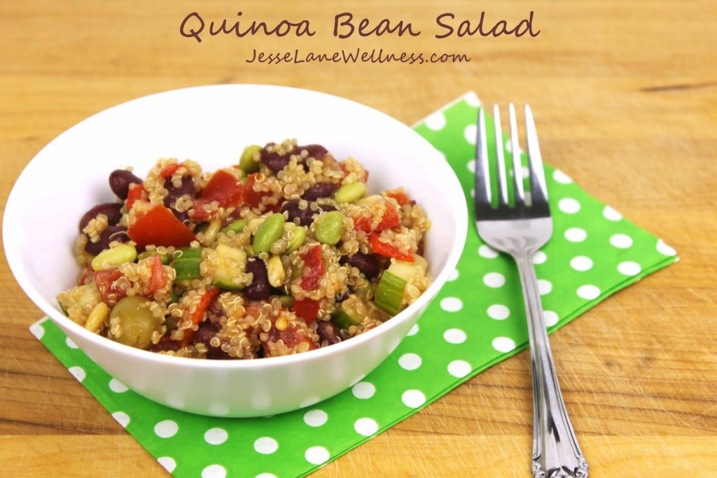 Quinoa Bean Salad by @jesselwellness #quinoa #beans