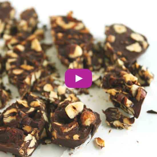 Carob Hazelnut Bark by @jesselwellness #carob #bark #video copy