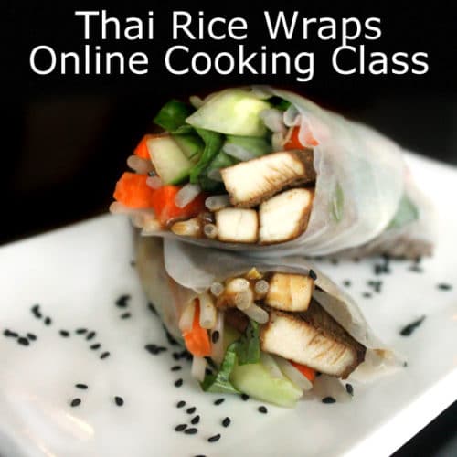 Thai Rice Wraps with Peanut Sauce Live Online Cooking Class with @jesselwellness