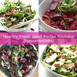8 Fresh Salad Recipes Roundup with @jesselwellness #healthyeats #salads #freshsalad