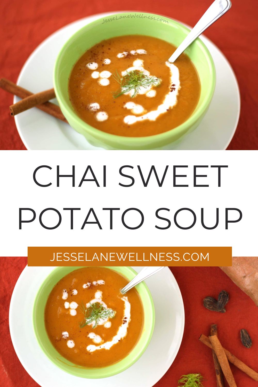Chai Sweet Potato Soup Recipe Pin