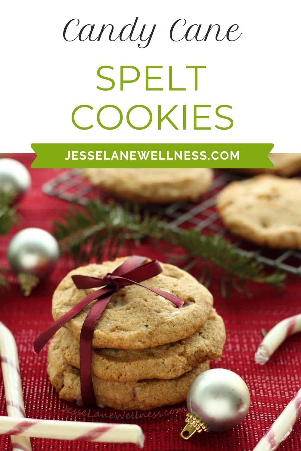 Candy Cane Spelt Cookies Pin