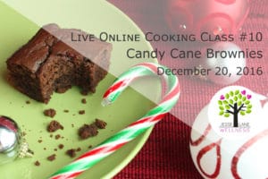 Candy Cane Black Bean Brownies Live Online Cooking Classe YouTube with @jesselwellness