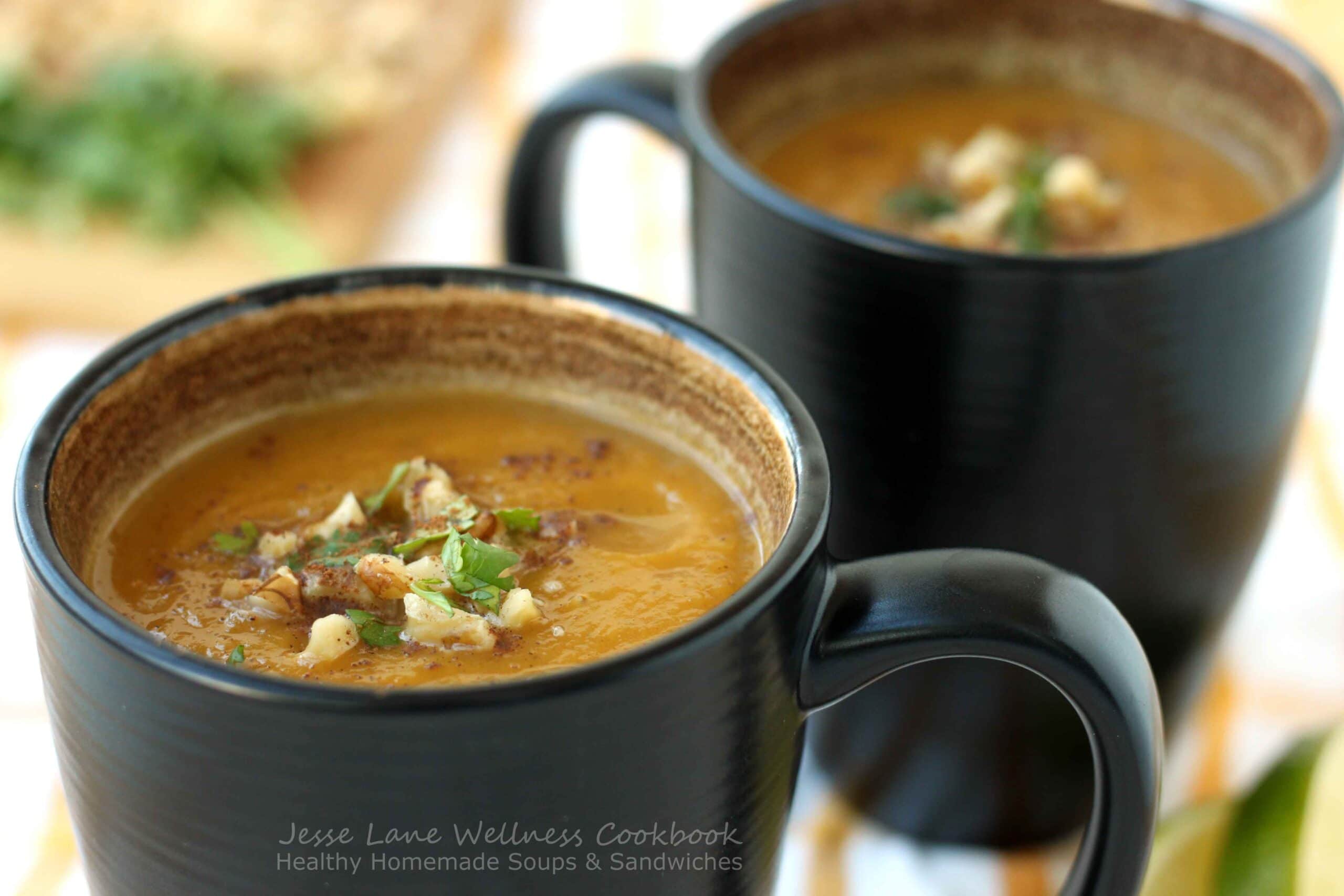 Creamy Butternut Squash Soup from @jesselwellness Healthy Homemade Soups and Sandwiches #jlwcookbook