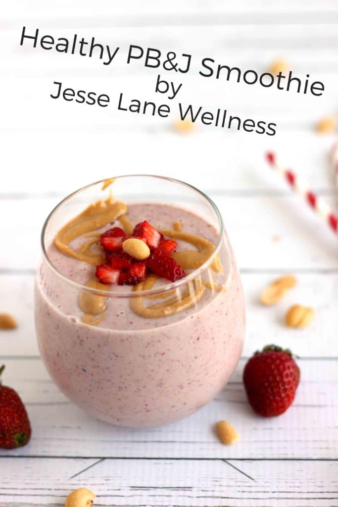 Delicious Healthy PB&J Smoothie by Jesse Lane Wellness