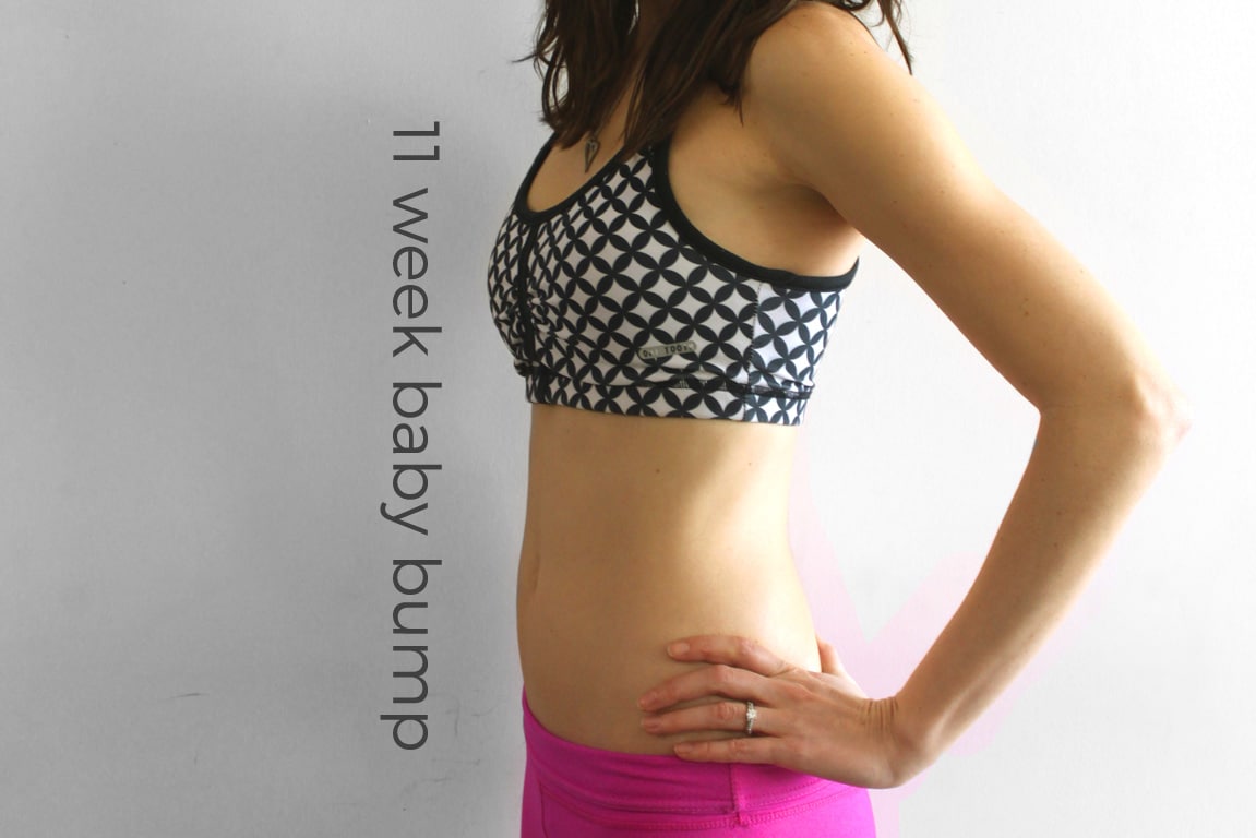 Frist Trimester 11 week baby bump by @jesselwellness #11weekspregnant #firsttrimester