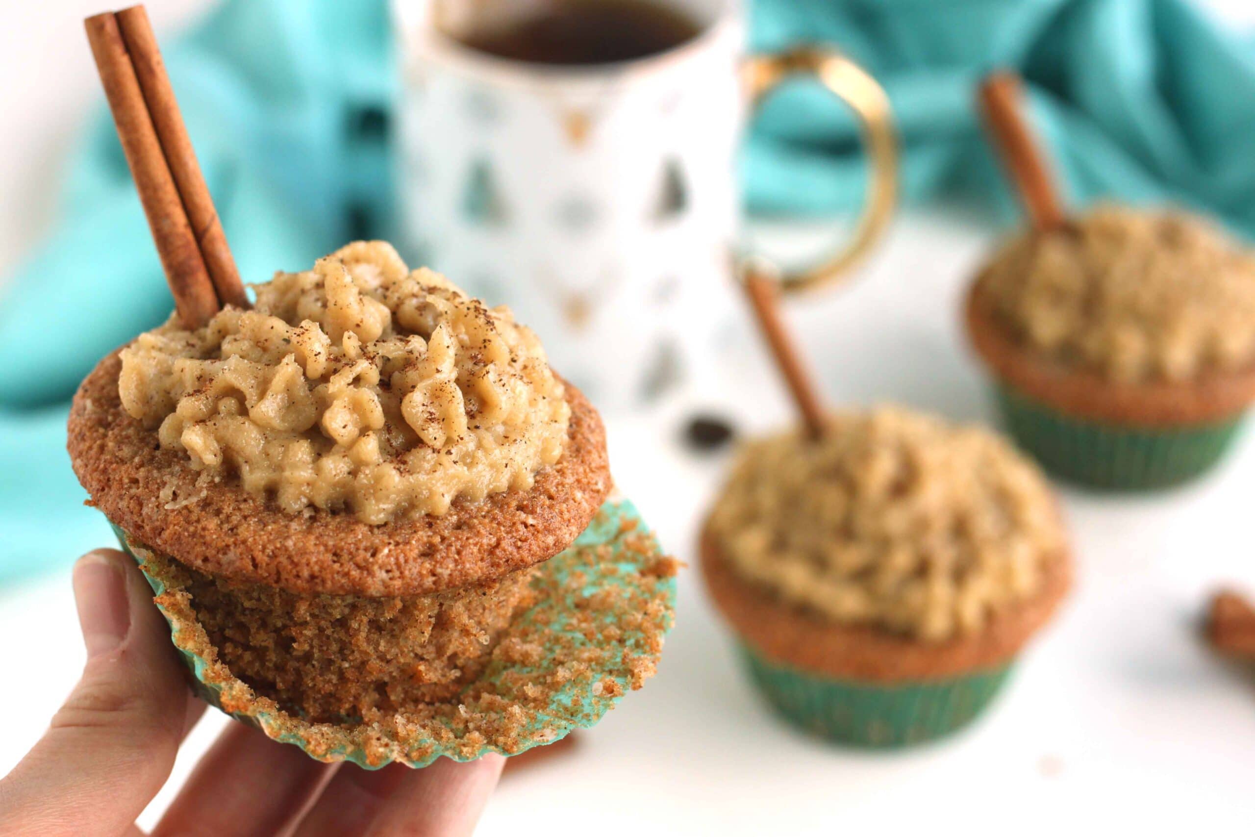 Dairy Free Chai Spice Cupcakes by @jesselwellness #cupcakes #dairyfreedessert