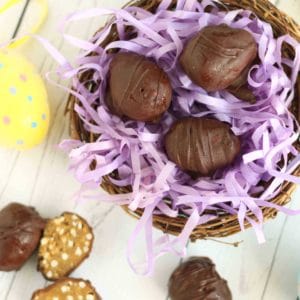 Chocolate Sunflower Butter Eggs by @jesselwellness #eastertreat