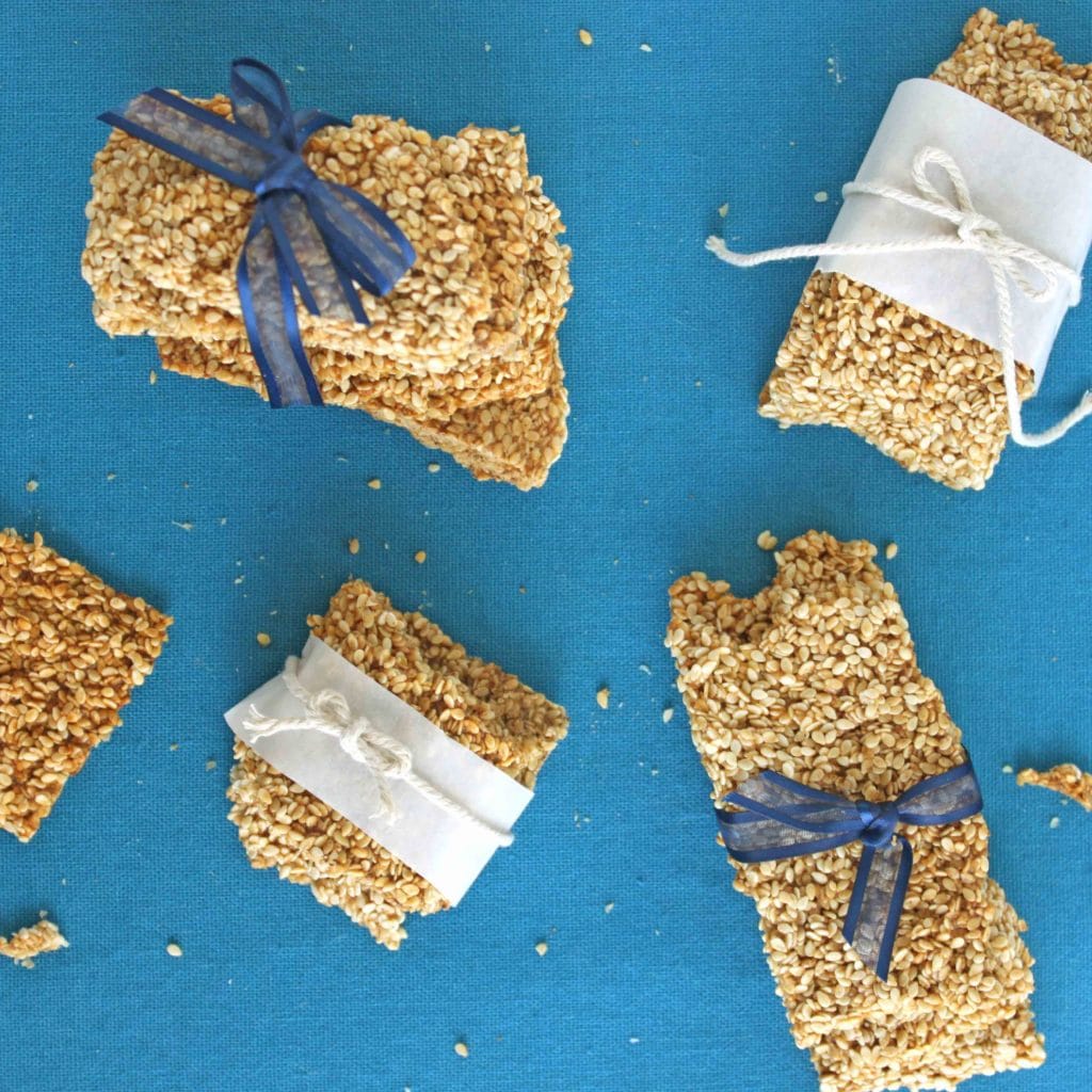 Healthy Homemade Sesame Snaps square