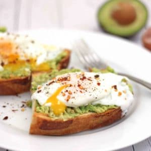 Poached Eggs on Avocado Toast by Jesse Lane Wellness