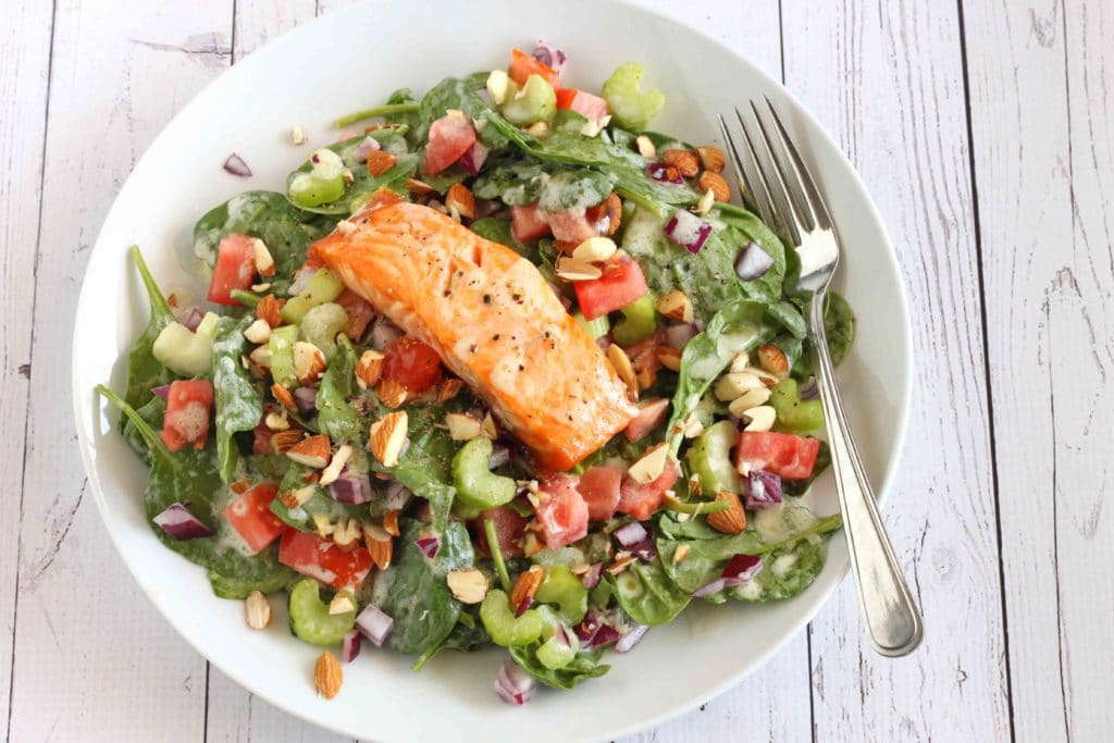 Creamy Salmon Salad by Jesse Lane Lee #salmonsalad