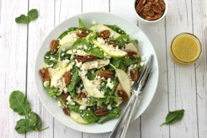Pear and Pecan Kale Salad by Jesse Lane Lee #easykalesalad