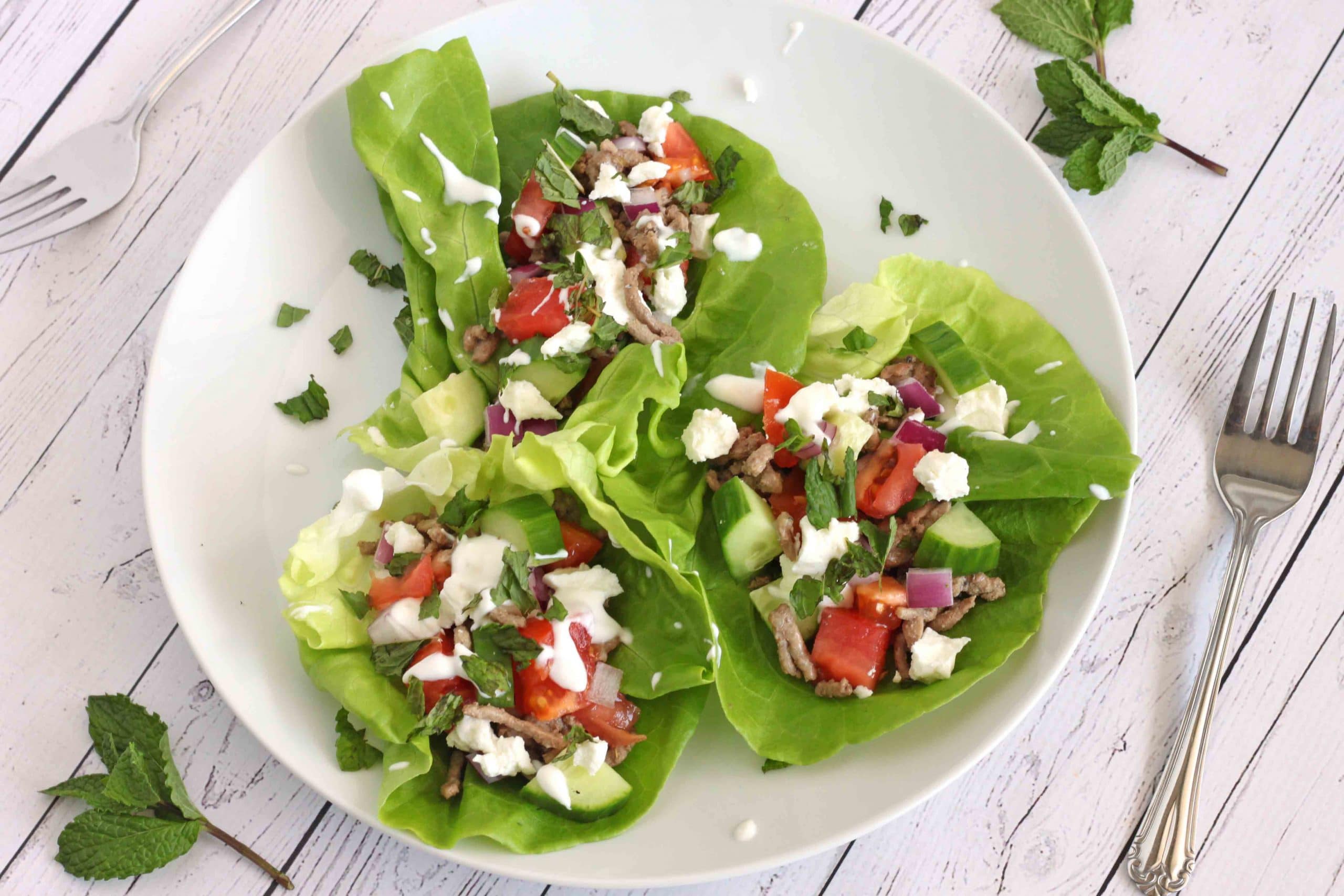 Greek Lettuce Cups by Jesse Lane Lee