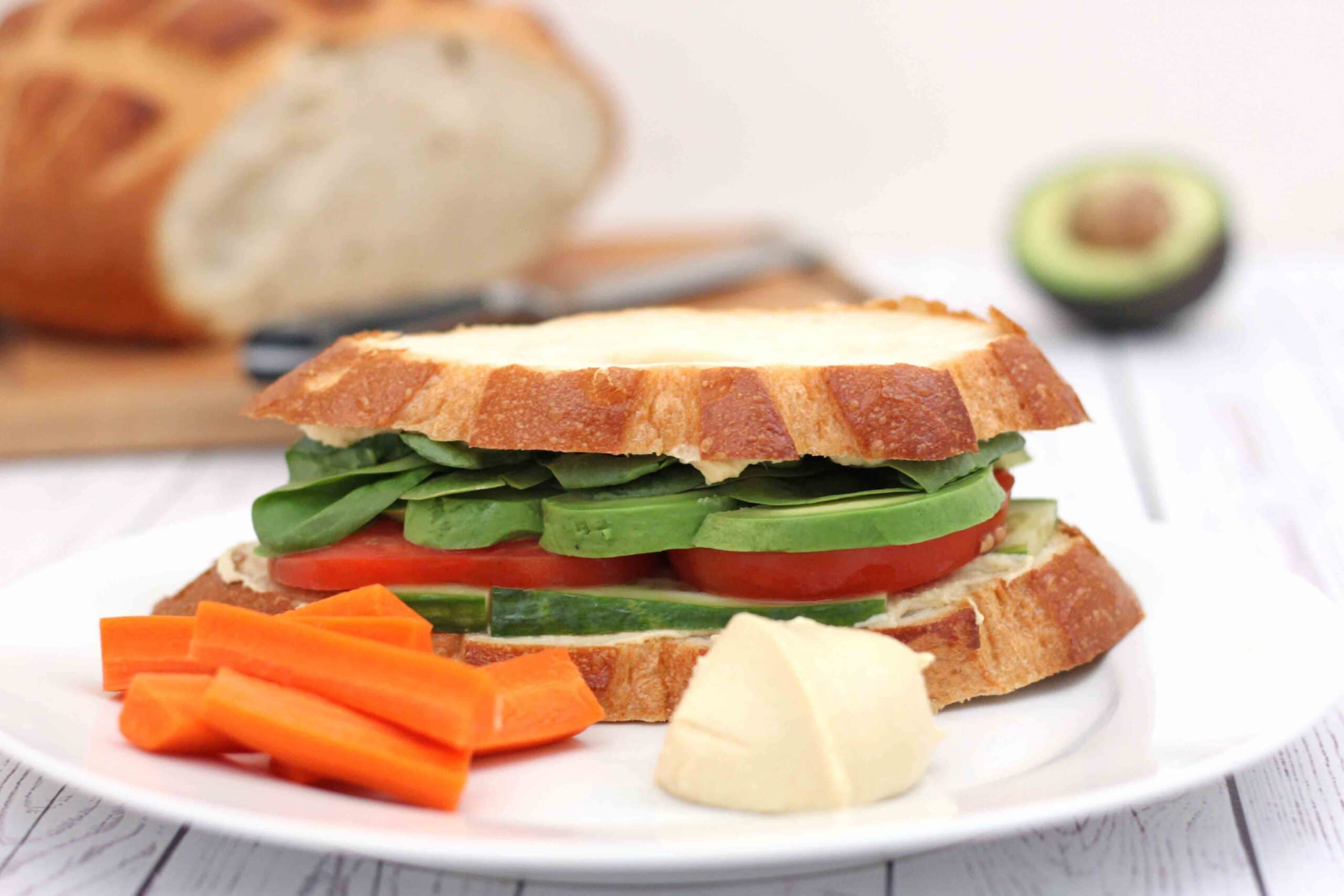Hummus and Veggie Sandwich by Jesse Lane Lee