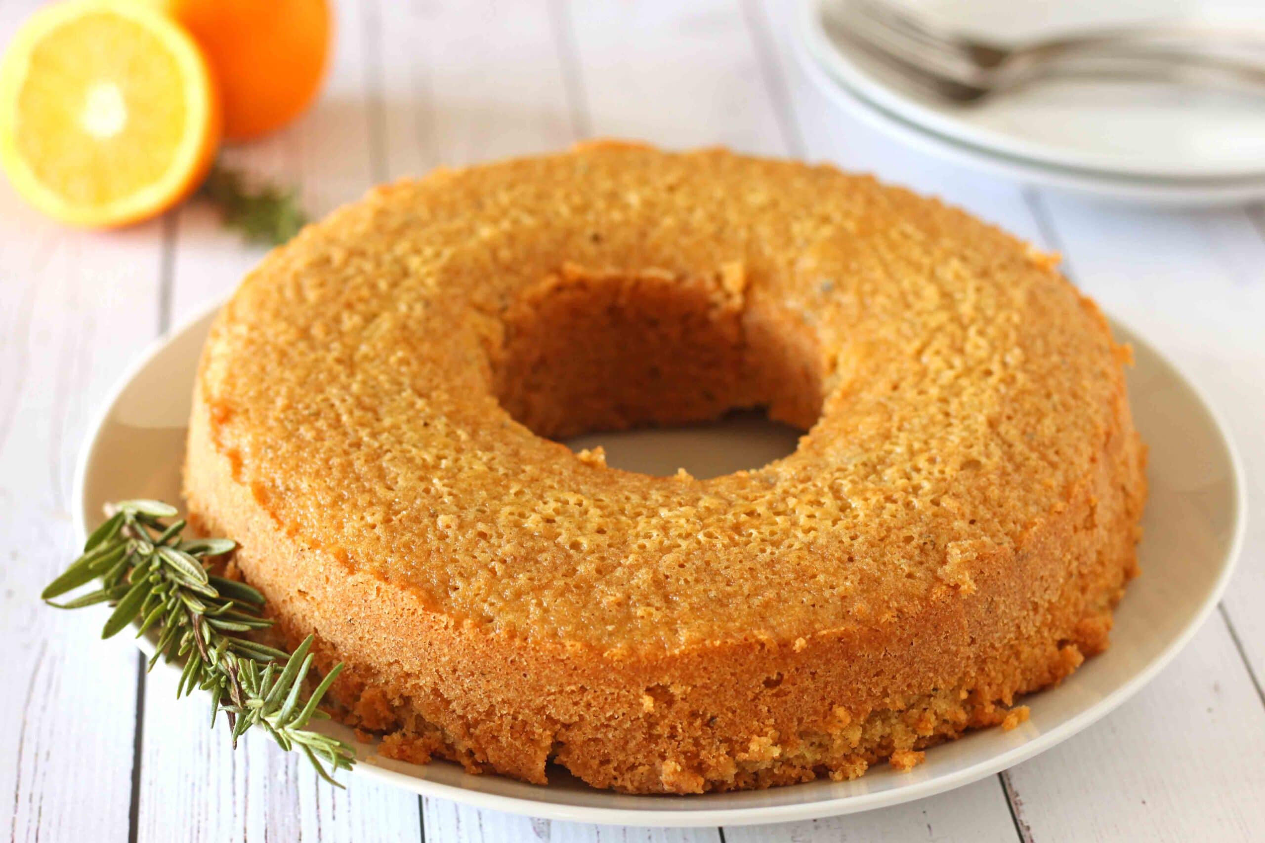 Orange Rosemary Olive Oil Cake by Jesse Lane Wellness