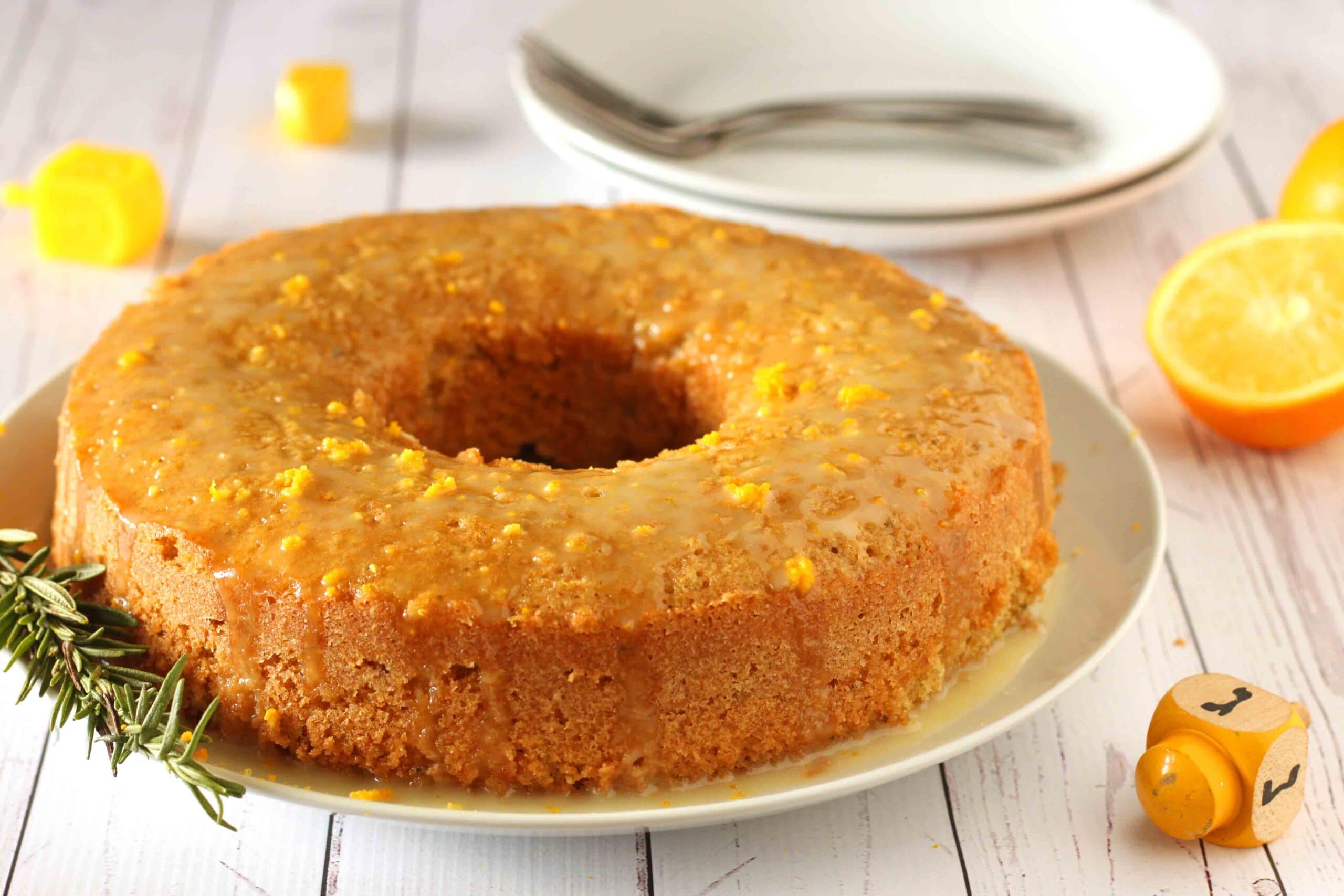 Orange Rosemary Olive Oil Cake for Chanukah