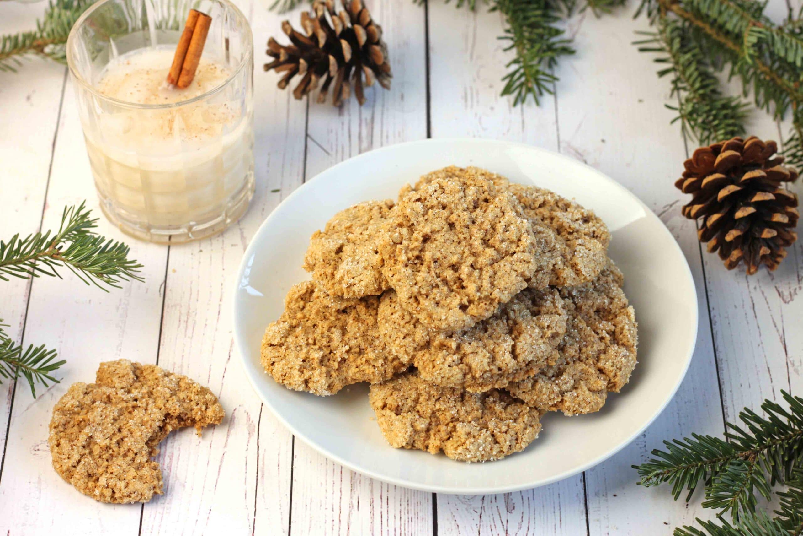 Oatmeal Eggnog Cookies Vegan by Jesse Lane Wellness