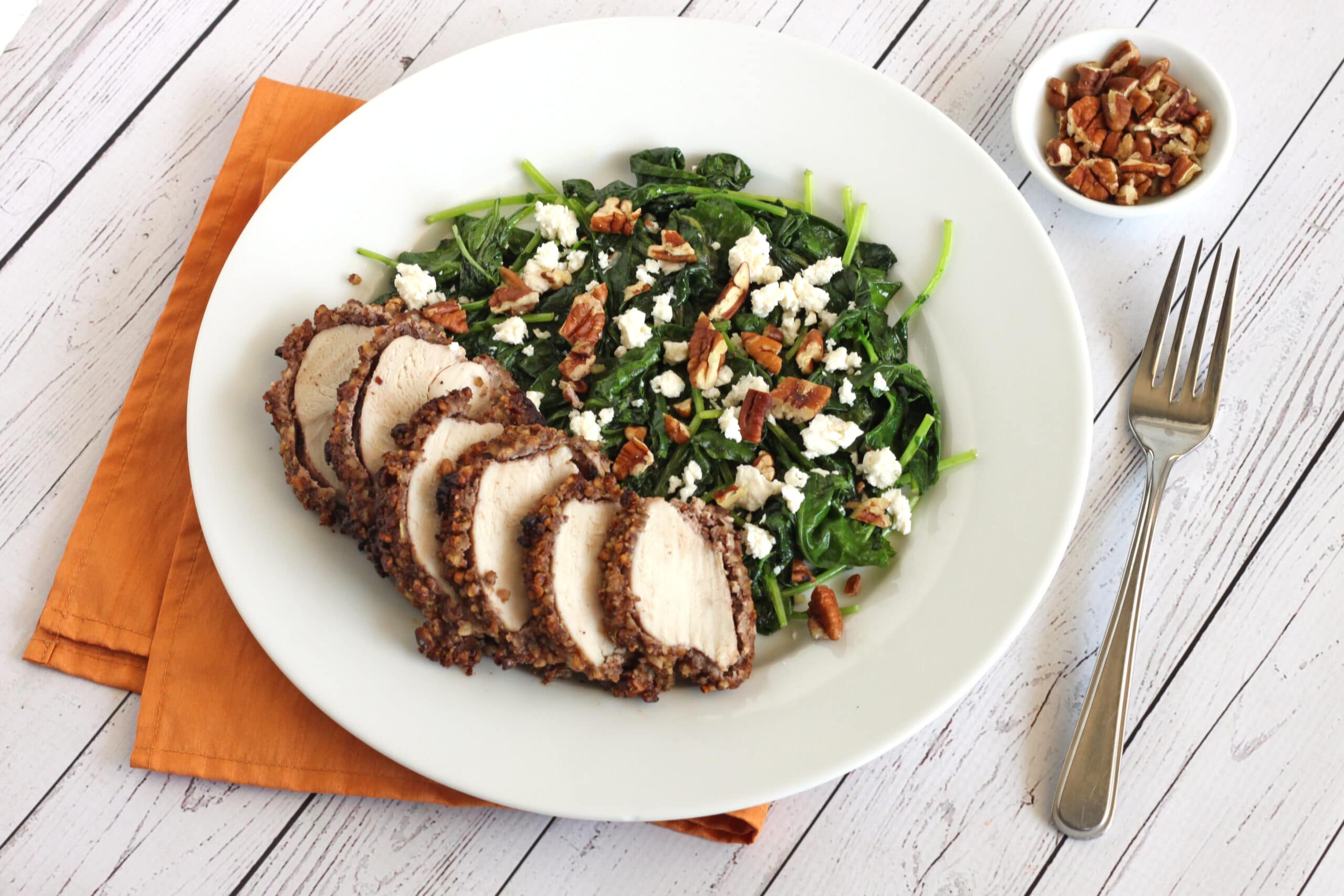 Pecan Chicken and Ginger Kale by Jesse Lane Lee