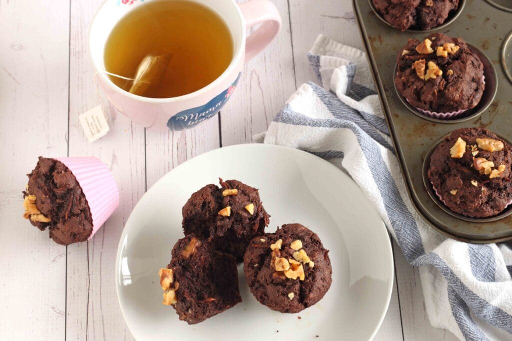 Chocolate Zucchini Muffins by Jesse Lane Lee