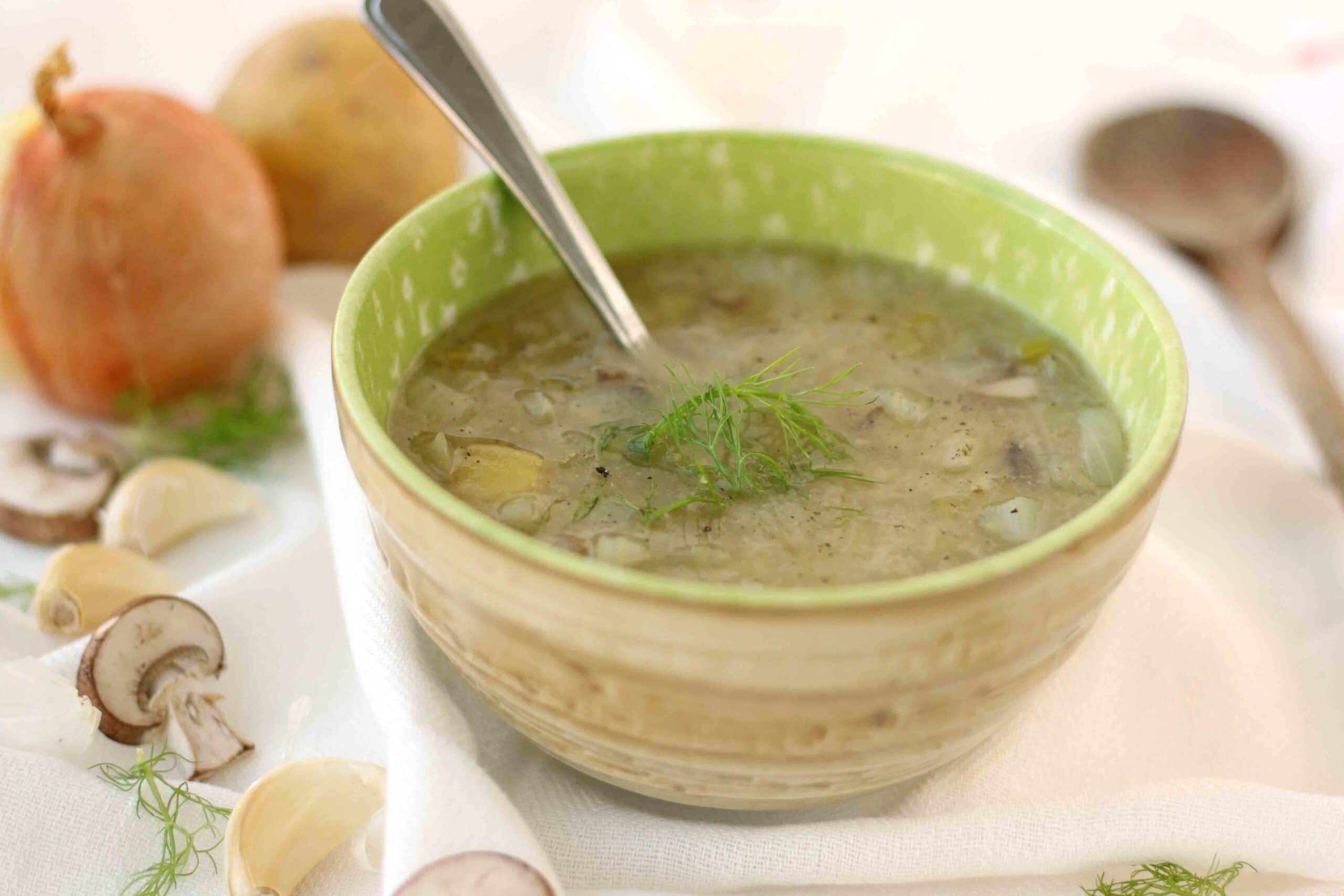 Creamy Celeriac Fennel Soup on Jesse Lane Wellness