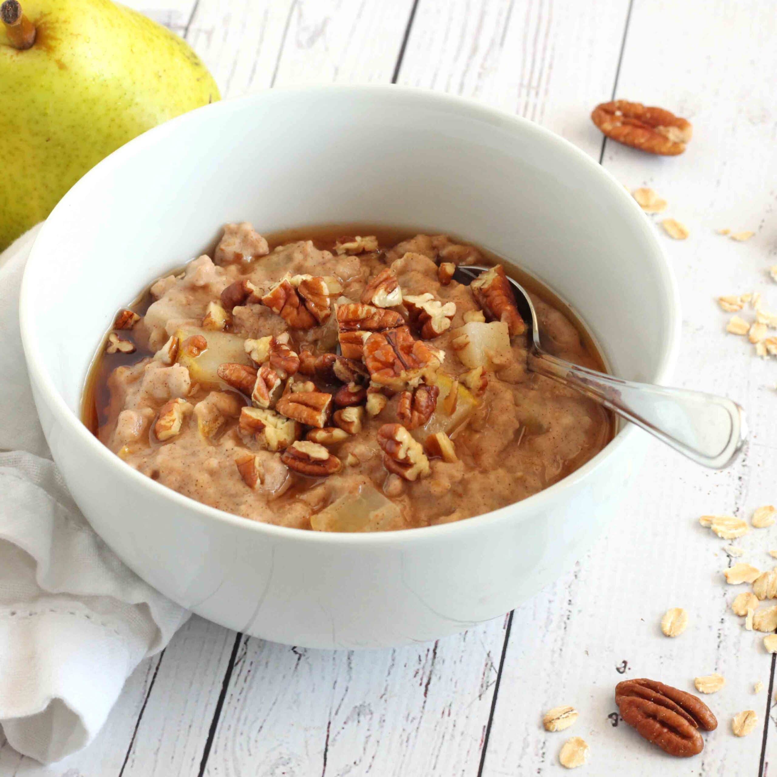 Cardamom Pear Oatmeal by Jesse Lane Wellness