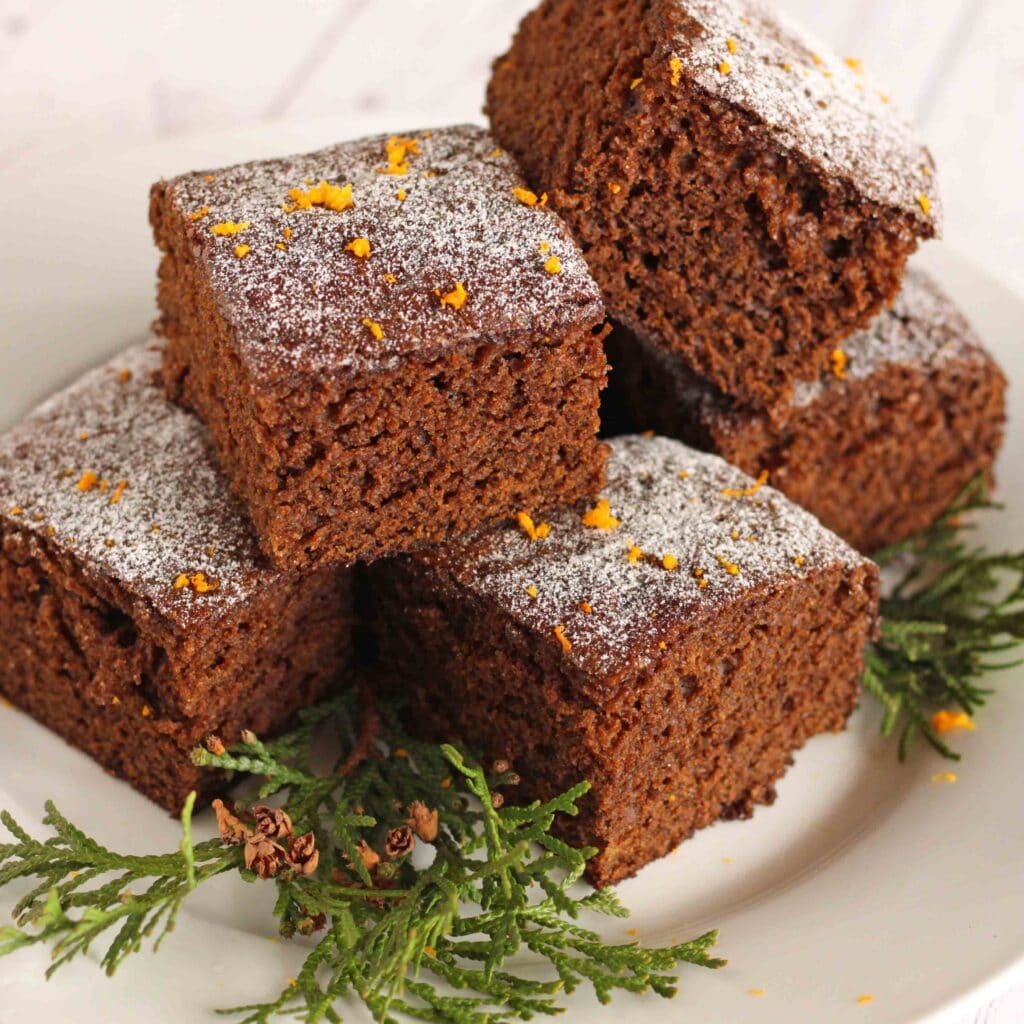 Orange-Scented Gingerbread Squares by Jesse Lane Wellness