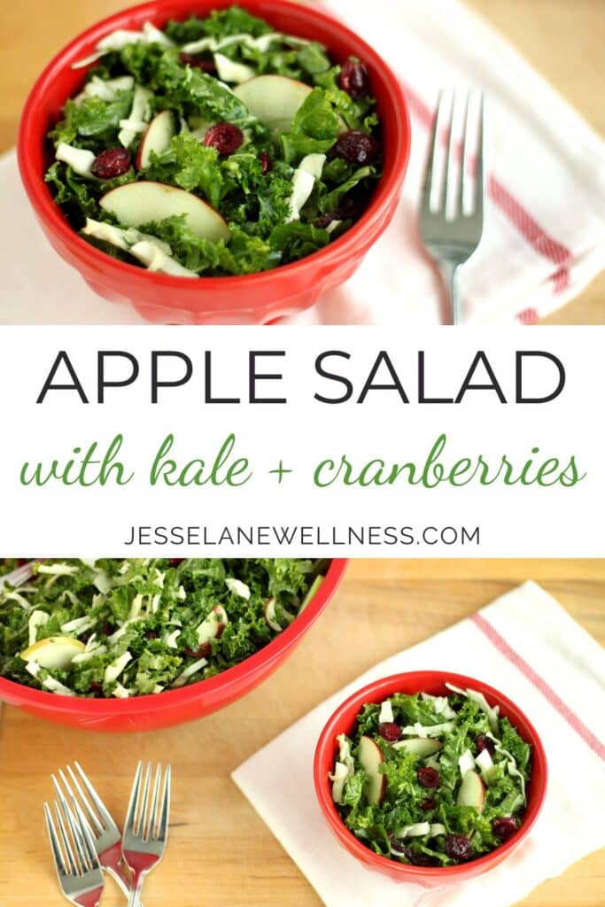 Apple Salad with Kale and Cranberries
