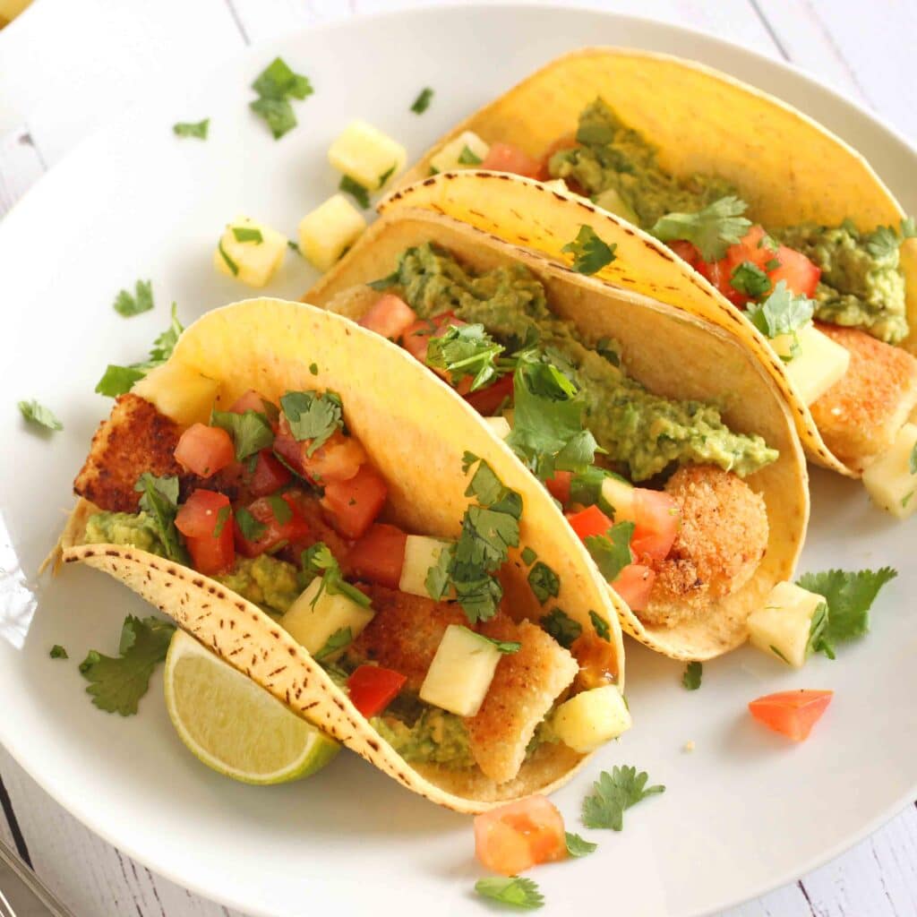 Fish Tacos with Pineapple Salsa by Jesse Lane Wellness