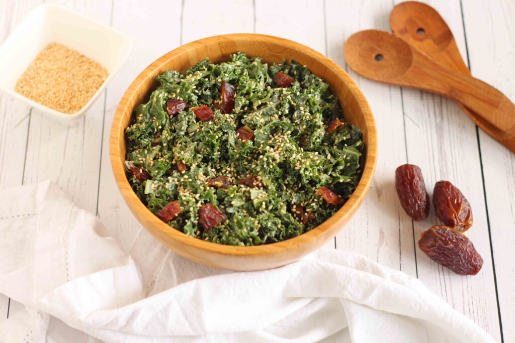 Creamy Sesame Kale Salad by Jesse Lane Wellness