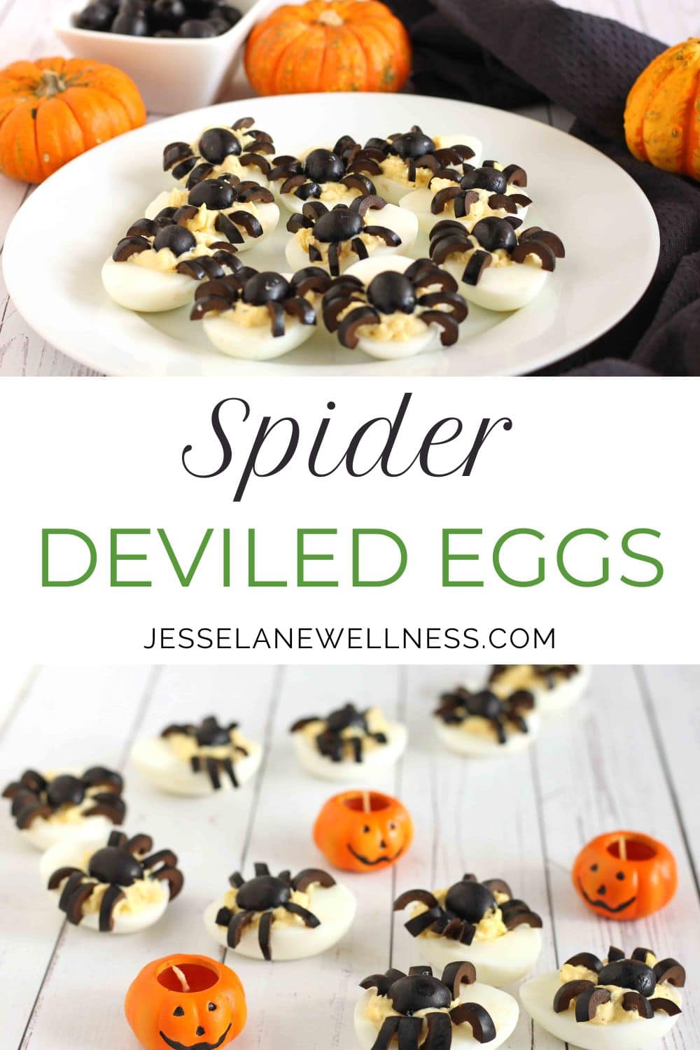 Spider Deviled Eggs for Halloween Pin