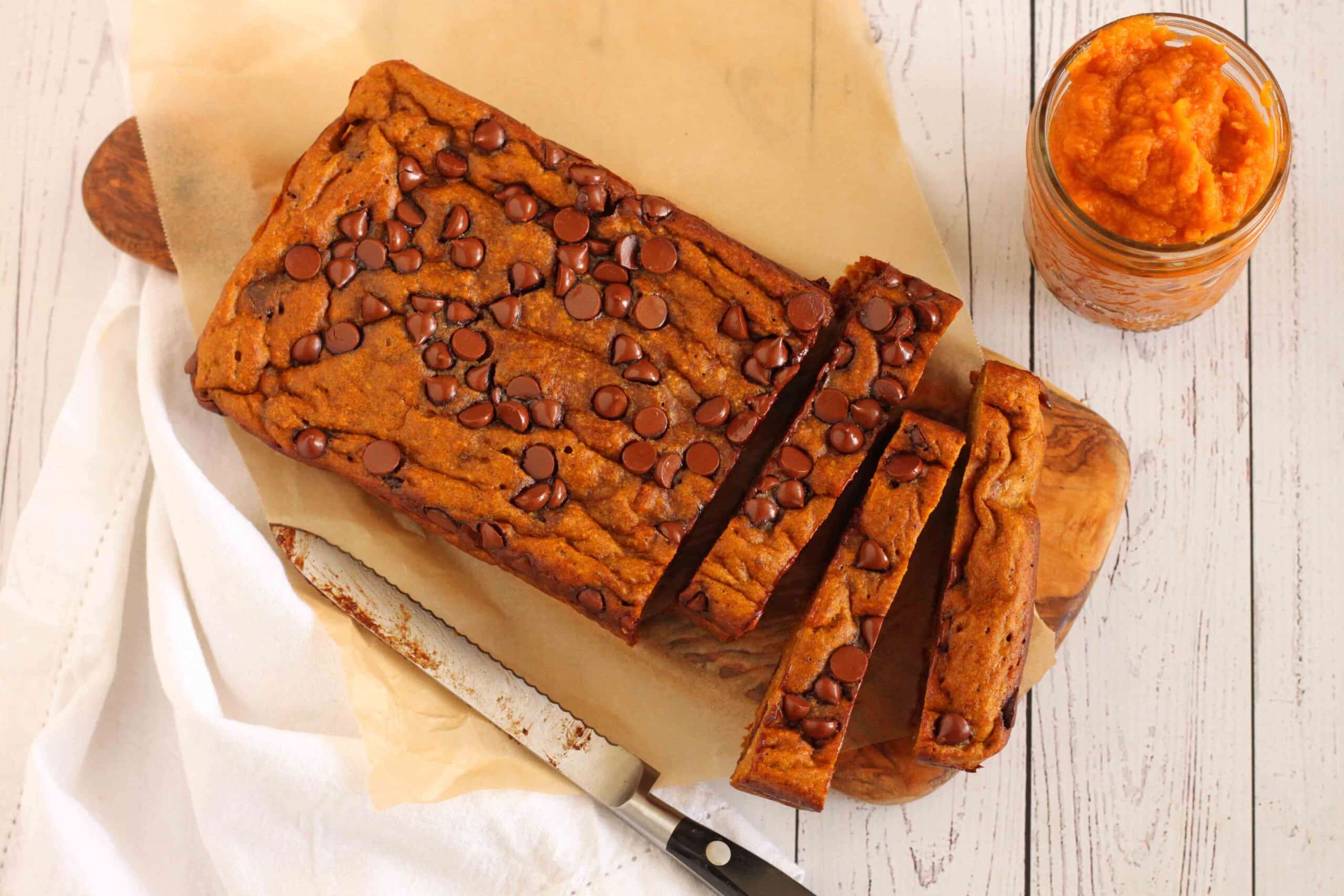 Gluten-Free Chocolate Chip Pumpkin Loaf by Jesse Lane Lee