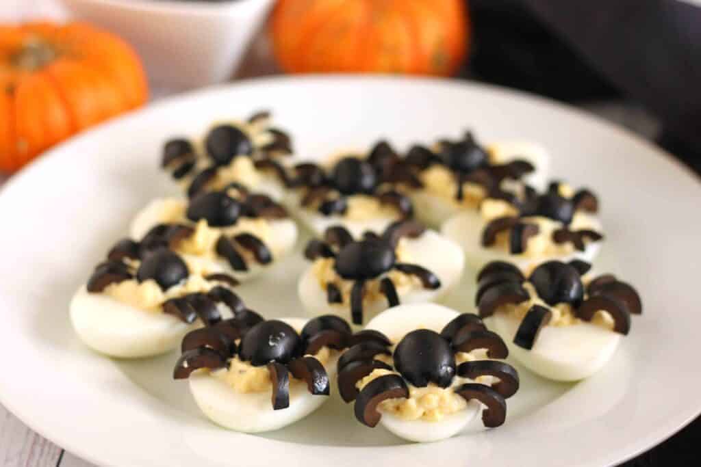 Spider Deviled Eggs for Halloween by Jesse Lane Lee