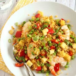 Pineapple Shrimp Fried Millet by Jesse Lane Wellness
