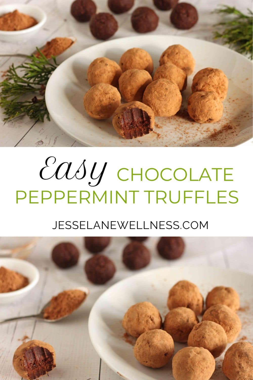 Easy Chocolate Peppermint Truffles Pin