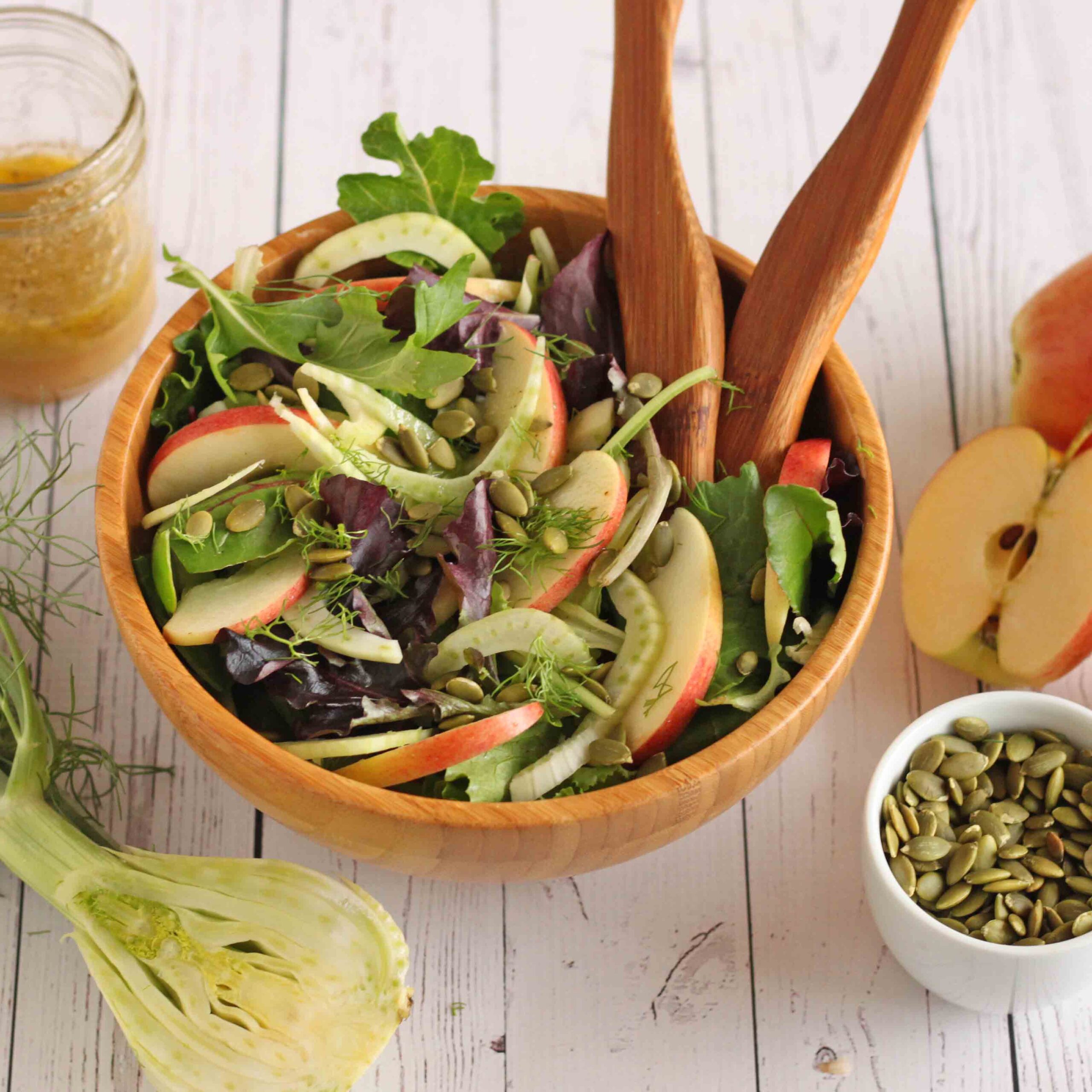 Apple Fennel Salad - Healthy Winter Salad Recipe by Jesse Lane Lee