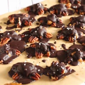Vegan Toasted Pecan Clusters aka Healthy Turtles Chocolate by Jesse Lane Lee gluten-free
