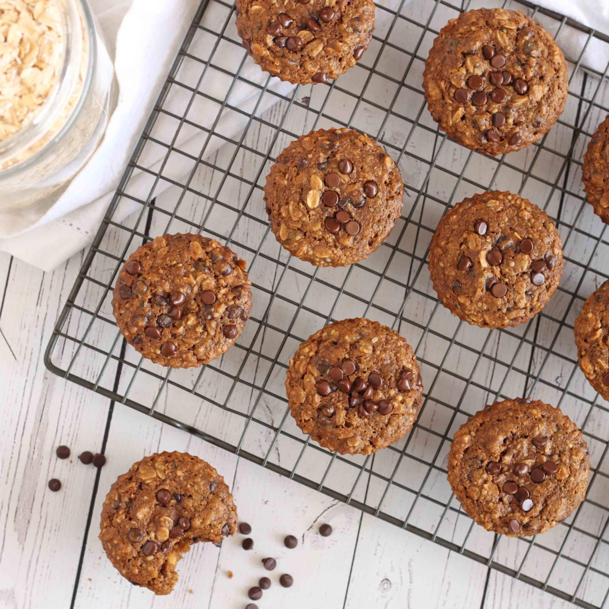 Oatmeal Chocolate Chip Muffins Recipe by Jesse Lane Wellness