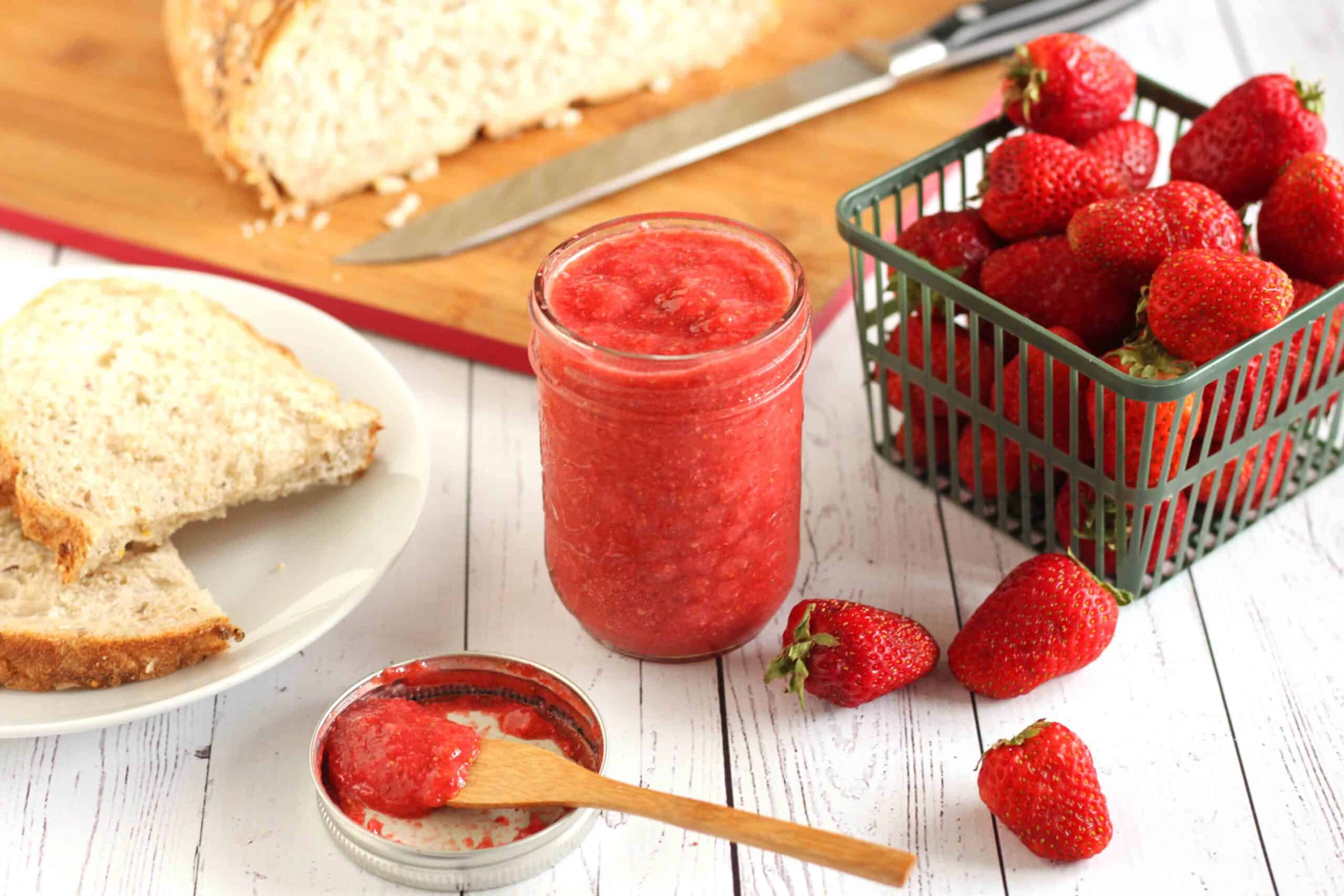 Four-Ingredient Strawberry Chia Jam Recipe by Jesse Lane Wellness