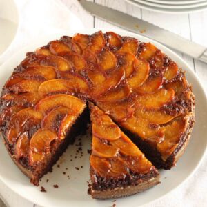 Peach Gingerbread Upside Down Cake by Jesse Lane Wellness