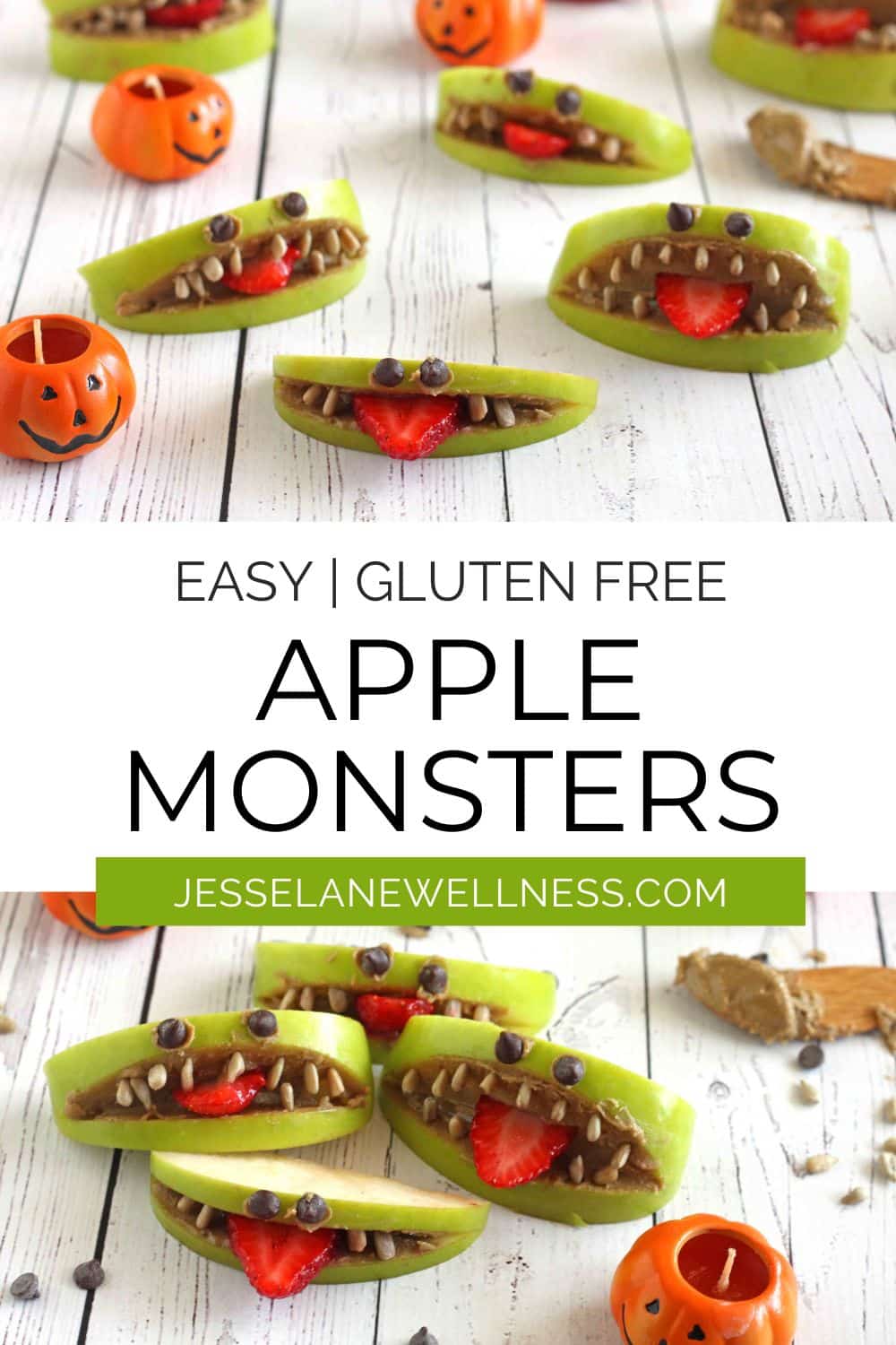 Halloween Apple Monster Recipe Pin