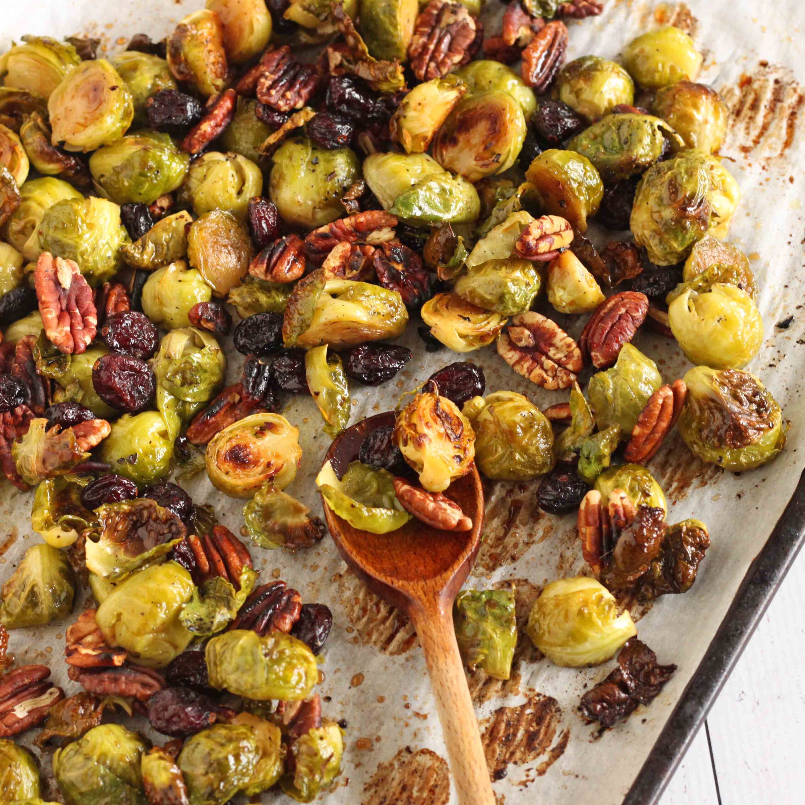 Balsamic Roasted Maple Brussels Sprouts by Jesse Lane Wellness